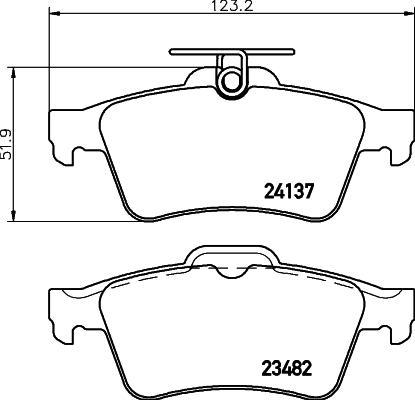 Hella 8DB 355 029-631 комплект тормозных колодок, дисковый тормоз на SAAB 9-3 (YS3F)