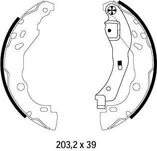 HELLA Колодки торм.бар.renault logan/clio/sandero (203,2x39) торм.система bosch (7701206429, 8DB355002-641)