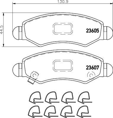 Hella 8DB355011691 Тормозные колодки дисковые