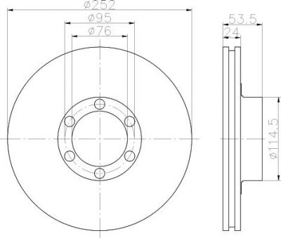 Hella 8DD 355 100-331 тормозной диск на RENAULT TRAFIC фургон (TXX)