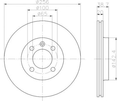 Hella 8DD 355 101-321 тормозной диск на VW PASSAT Variant (3A5, 35I)