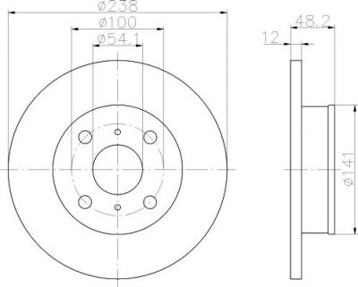 Hella 8DD 355 103-551 тормозной диск на TOYOTA COROLLA Liftback (_E9_)