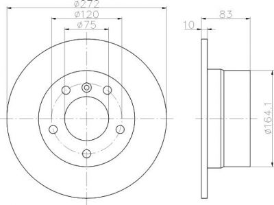 Hella 8DD 355 104-821 тормозной диск на Z3 (E36)