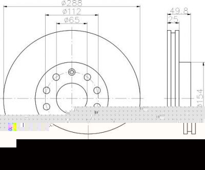 Hella 8DD 355 109-581 тормозной диск на VW GOLF ALLTRACK (BA5)