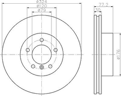 Hella 8DD 355 109-911 тормозной диск на 5 Touring (E61)