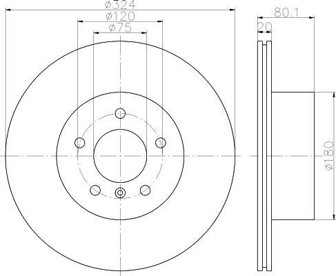 Hella 8DD 355 112-701 тормозной диск на SSANGYONG RODIUS