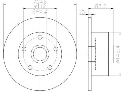 Hella 8DD 355 113-471 тормозной диск на AUDI A4 Avant (8D5, B5)