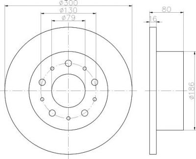Hella 8DD 355 113-731 тормозной диск на FIAT DUCATO фургон (250, 290)
