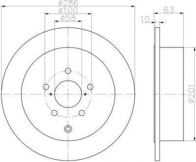Hella 8DD 355 116-421 тормозной диск на SUBARU FORESTER (SH)
