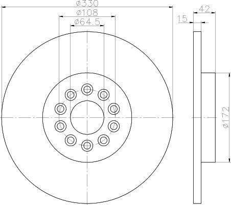 Hella 8DD 355 116-711 тормозной диск на JAGUAR S-TYPE (CCX)