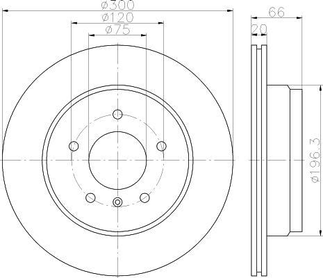 Hella 8DD 355 122-161 тормозной диск на 4 Gran Coupe (F36)