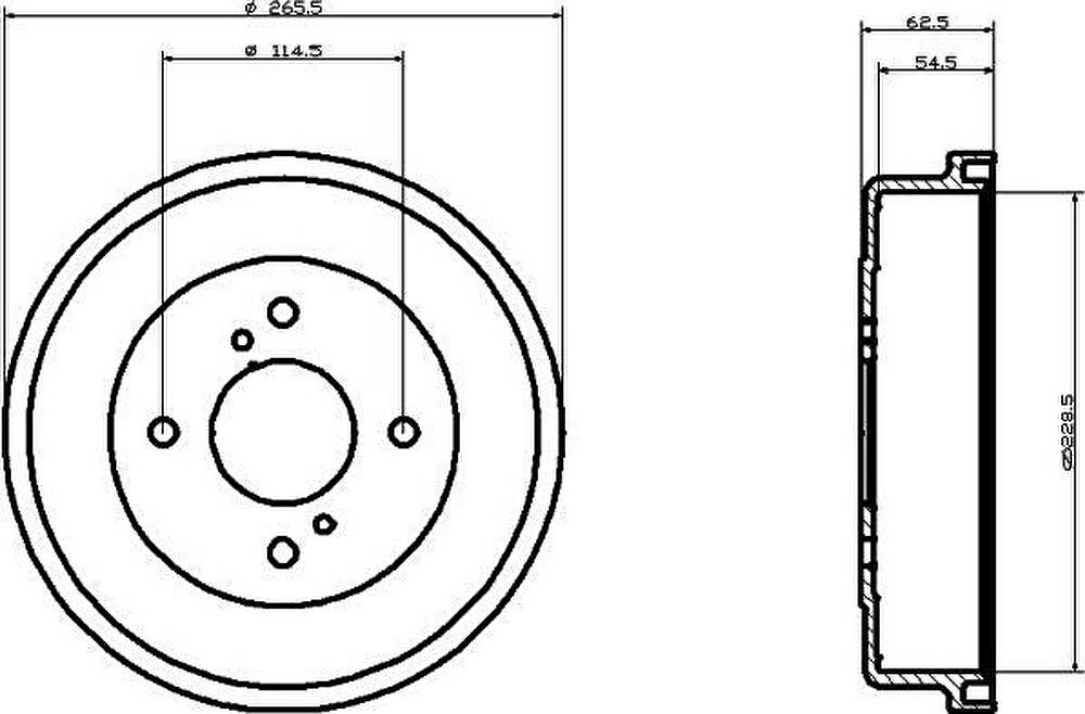 Hella 8DT 355 300-341 тормозной барабан на NISSAN VANETTE автобус (C22)