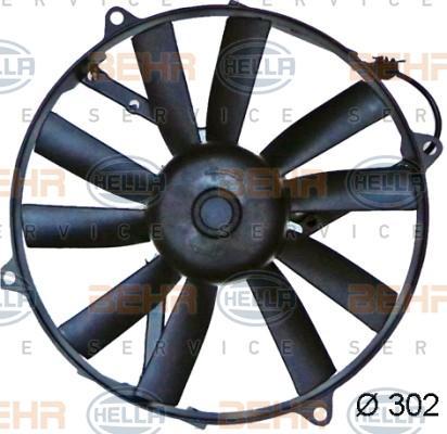 Hella 8EW 009 144-741 вентилятор, охлаждение двигателя на MERCEDES-BENZ S-CLASS (W126)