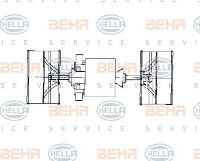 Hella 8EW 009 160-591 вентилятор салона на VOLVO FL 6