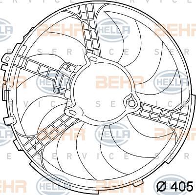 Hella 8EW 351 039-561 вентилятор, охлаждение двигателя на FIAT STILO (192)