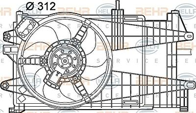 Hella 8EW 351 039-591 вентилятор, охлаждение двигателя на FIAT PUNTO (188)