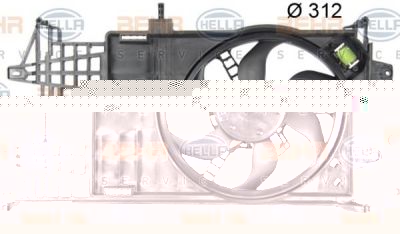 Hella 8EW 351 039-641 вентилятор, охлаждение двигателя на FIAT PUNTO (188)