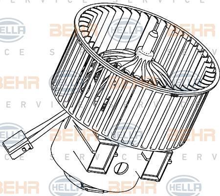 Hella 8EW 351 040-471 вентилятор салона на VOLVO S80 II (AS)
