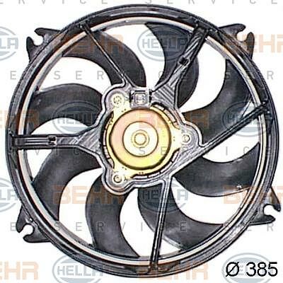 Hella 8EW 351 043-621 вентилятор, охлаждение двигателя на PEUGEOT PARTNER фургон (5)