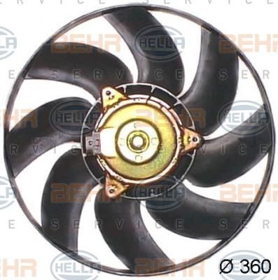 Hella 8EW 351 043-691 вентилятор, охлаждение двигателя на OPEL ASTRA F Van (55_)