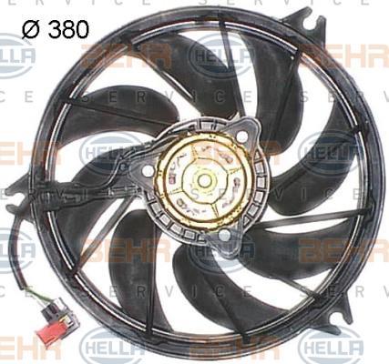 Hella 8EW 351 043-751 вентилятор, охлаждение двигателя на PEUGEOT 206 SW (2E/K)