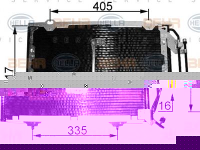Hella 8FC 351 038-464 конденсатор, кондиционер на MERCEDES-BENZ C-CLASS универсал (S202)