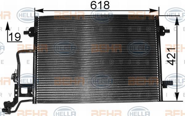 Hella 8FC 351 300-394 конденсатор, кондиционер на SKODA SUPERB (3U4)