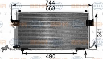 Hella 8FC 351 301-281 конденсатор, кондиционер на PEUGEOT 306 Break (7E, N3, N5)