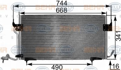 Hella 8FC 351 301-291 конденсатор, кондиционер на PEUGEOT PARTNER фургон (5)