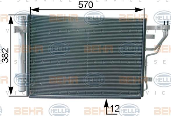 Hella 8FC 351 303-211 конденсатор, кондиционер на KIA CEE'D SW (ED)