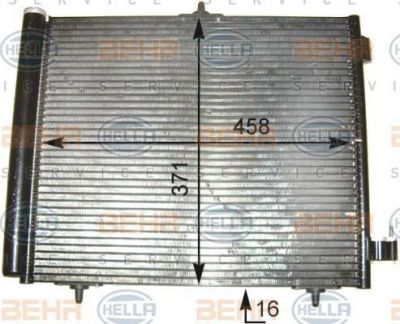 Hella 8FC 351 303-541 конденсатор, кондиционер на PEUGEOT 208