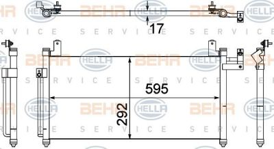 Hella 8FC 351 304-361 конденсатор, кондиционер на MAZDA 323 F VI (BJ)