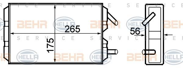 Hella 8FH 351 308-751 теплообменник, отопление салона на VOLVO 740 Kombi (745)
