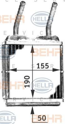Hella 8FH 351 312-031 теплообменник, отопление салона на OPEL KADETT D (31_-34_, 41_-44_)