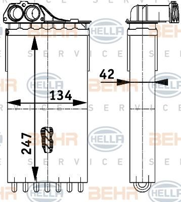 Hella 8FH 351 312-131 теплообменник, отопление салона на PEUGEOT 307 SW (3H)