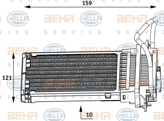 Hella 8FH 351 313-551 теплообменник, отопление салона на OPEL MERIVA