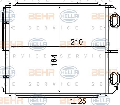 Hella 8FH 351 315-371 теплообменник, отопление салона на RENAULT LAGUNA II Grandtour (KG0/1_)