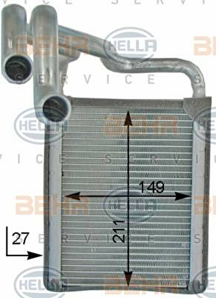 Hella 8FH 351 315-711 теплообменник, отопление салона на HYUNDAI i30 (FD)