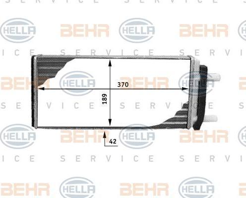 HELLA Радиатор отопителя Volvo F10-16 (8FH351312-481)