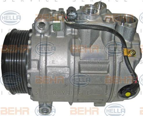 HELLA Компрессор кондиционера восстановленный MB W203/W211/W220/W209/W219/R230 05/00- (0002309111, 8FK351316-771)
