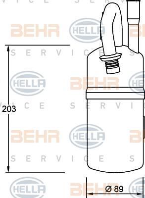 Hella 8FT 351 192-051 осушитель, кондиционер на FORD MONDEO I (GBP)