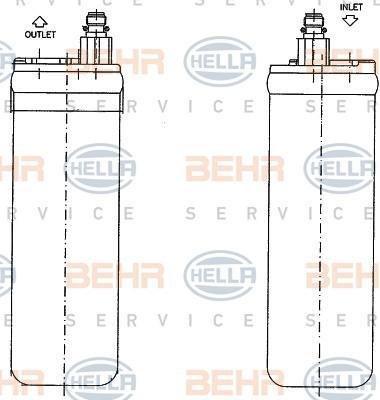 Hella 8FT 351 198-611 осушитель, кондиционер на OPEL COMBO Tour