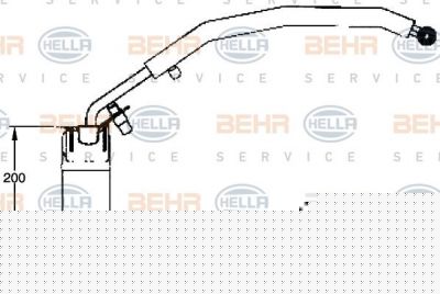 Hella 8FT 351 335-071 осушитель, кондиционер на FORD MONDEO III седан (B4Y)