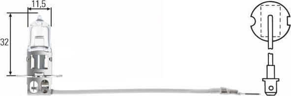 HELLA ЛАМПА НАКАЛИВАНИЯ H3 24V 70W PK 22S (8GH002090251)