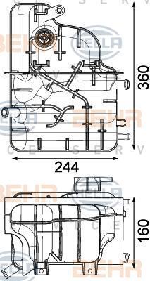 Hella 8MA 376 903-031 компенсационный бак, охлаждающая жидкость на JOHN DEERE Series 7030