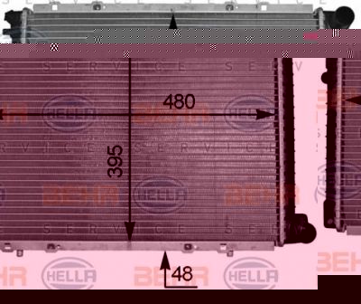 Hella 8MK 376 706-514 радиатор, охлаждение двигателя на RENAULT 19 II Cabriolet (D53_, 853_)