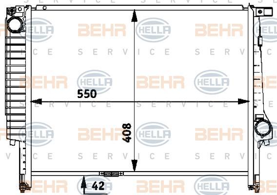 Hella 8MK 376 712-171 радиатор, охлаждение двигателя на 3 (E36)