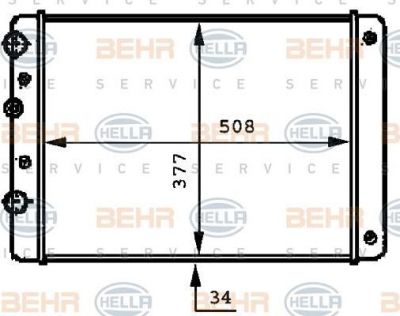 Hella 8MK 376 717-711 радиатор, охлаждение двигателя на VW LUPO (6X1, 6E1)
