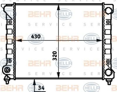 Hella 8MK 376 718-074 радиатор, охлаждение двигателя на VW PASSAT Variant (3A5, 35I)