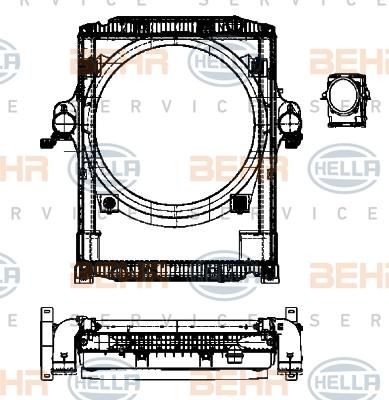 Hella 8MK 376 722-231 модуль охлаждения на IVECO Stralis